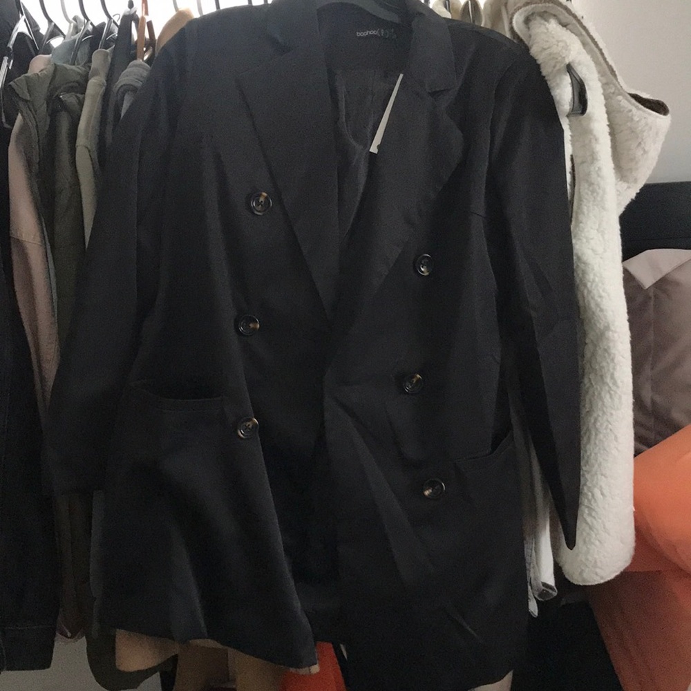 Petite double breasted blazer